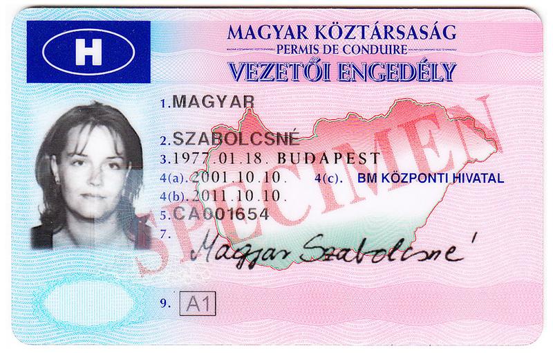 permisul de conducere maghiar